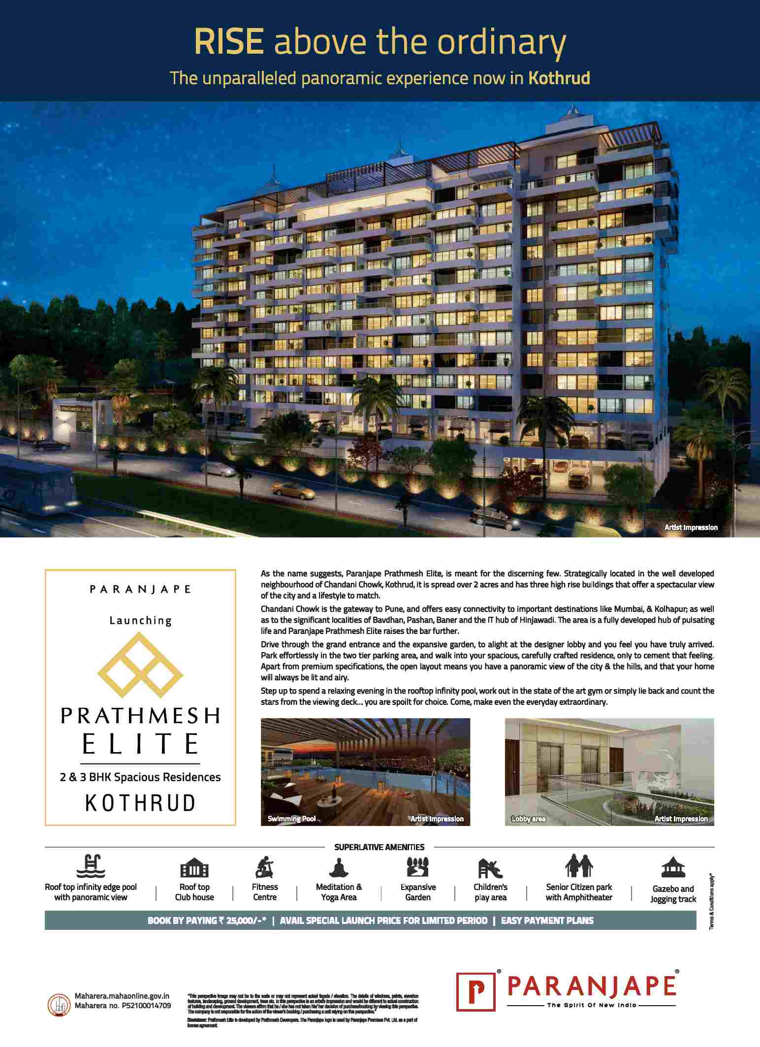 Launching Paranjape Prathmesh Elite in Kothrud, Pune Update